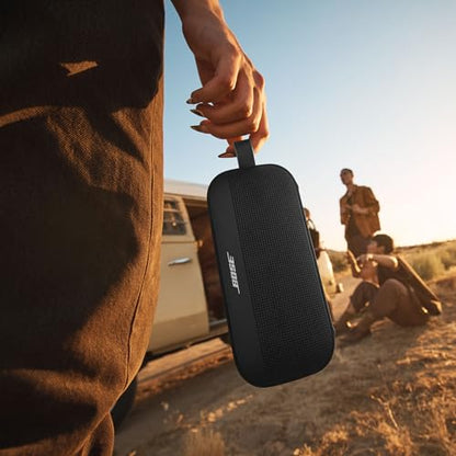 Bose SoundLink Flex Bluetooth Speaker (2nd Gen) - Portable Outdoor Speaker with Hi-Fi Audio, Waterproof and Dustproof, USB-C, Up to 12 Hours Battery Life, Black - color: Black