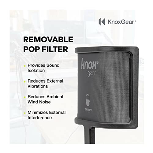 Knox Gear Shock Mount and Pop Filter for Audio-Technica AT2020