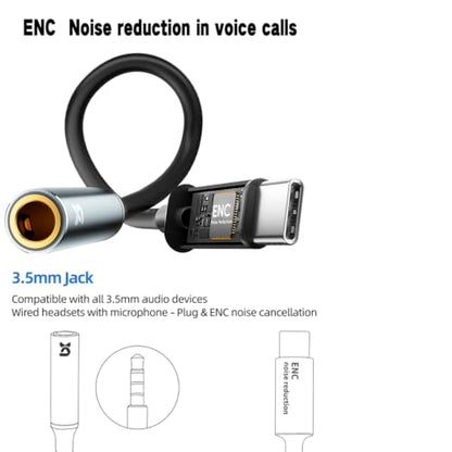 Wired Earbud with ENC Noise-canceling Mic Deep bass Dual-unit Headphones | Noise Cancellation Hi-Fi Earbuds Wired Immersive Bass In Ear Earphones compatible with iPhone 15 16 17 Pro Max Air Android