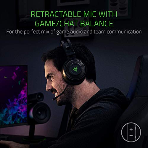 RAZER Nari Wireless: THX Spatial Audio - Cooling Gel-Infused Cushions - 2.4GHz Wireless Audio - Gaming Headset Works for PC, PS4, Switch & Mobile Devices (Renewed)