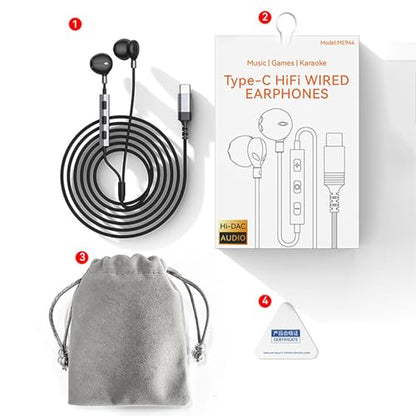 Anti Winding Corded Earphones Featuring Retractable Design and Durability Braided Cable Anti Tangling in Ear Earphones - color: White