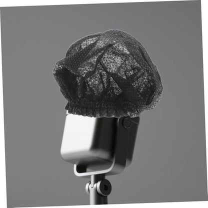 Disposable Microphone Covers Black 200pcs with Elastic Band