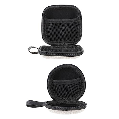 NUOBESTY 2pcs Earphone Case Zipper Storage Bag Headphone Pouch for Cables and Accessories Portable Hard Disk Pouch for Earbuds and Chargers Compact Organizer for Travel