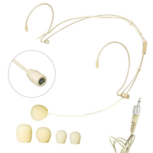 Nady 4W-1KU HM-10 Beige Quad True Diversity 1000-Channel Professional UHF Wireless System with 4 Headset Microphones – AutoScan – Automatic Transmitter Pairing – All Metal Construction - size: Quad Transmitter, style: Headset Microphone (HM-10 Beige) Syst