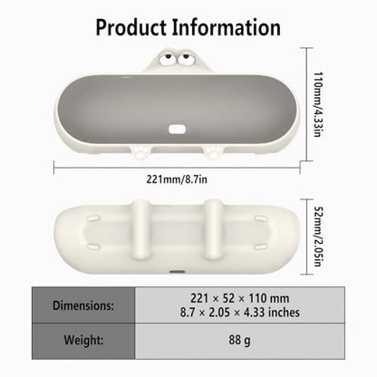 Geiomoo Silicone Case for Beats Pill (2024 Release) Speaker, Protective Portable Scratch Shock Resistant Cover (Beige) - color: Beige