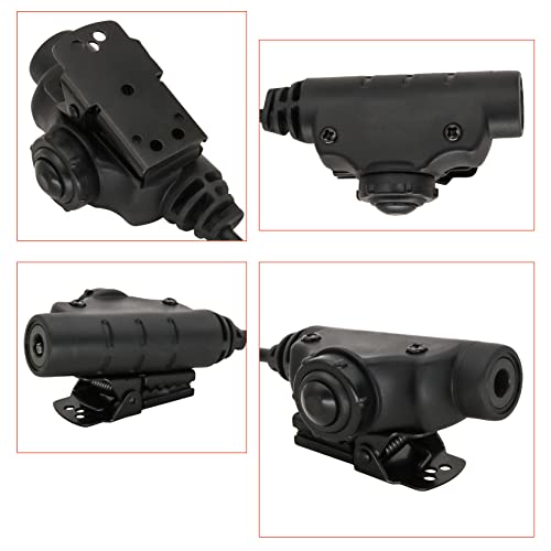 HEARFALCOM U94 V2 PTT Push to Talk Tactical PTT Adapter Civilian Version Compatible with Midland GXT, LXT Series Walkie Talkie （BK） - color: BK 3