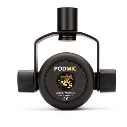Rode PodMic Dynamic Podcast Microphone Bundle with 10-Foot Balanced XLR Cable — Cardioid XLR Studio Mic for Podcasting, Live Streaming, Voice Over, Broadcasting