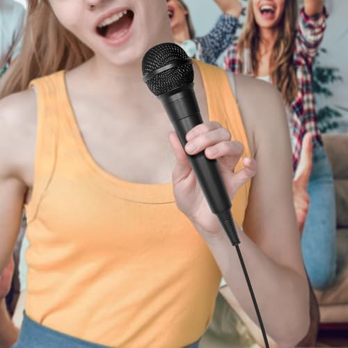 Handheld Wired Microphone, Cardioid Dynamic Vocal Mic with 7.5ft Cable and ON/Off Switch, Ideally Suited for Speakers, Karaoke Singing Machine, Amp, Mixer