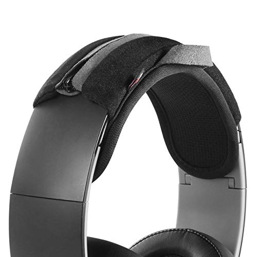 Large Sized Replacement Headband Cushion Pad Cover Head Band Protector with Zipper, Headband Cover Cushion Protector Pad for Headphones (Max for 2-1/2''W Cushion pad, Black) - size: Max for 2-1/2''W cushion pad