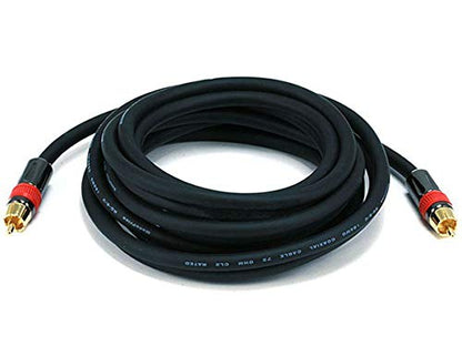 Monoprice 102682 12-Feet RG6 RCA CL2 Rated Digital Coaxial Audio Cable Black - size: 12 feet