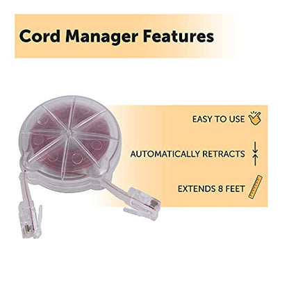 Softalk Telephone Cord Manager 01100 - color: clear