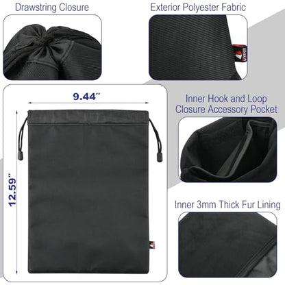 Drawstring Headphone Carrying Case for Over-Ear & Gaming Headsets