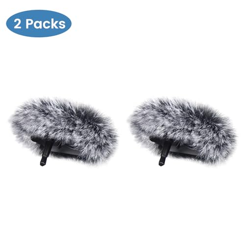 2-Pack Microphone Windscreen for DJI Mic 2 Transmitter, Furry Wind Muff - size: 2 PACK