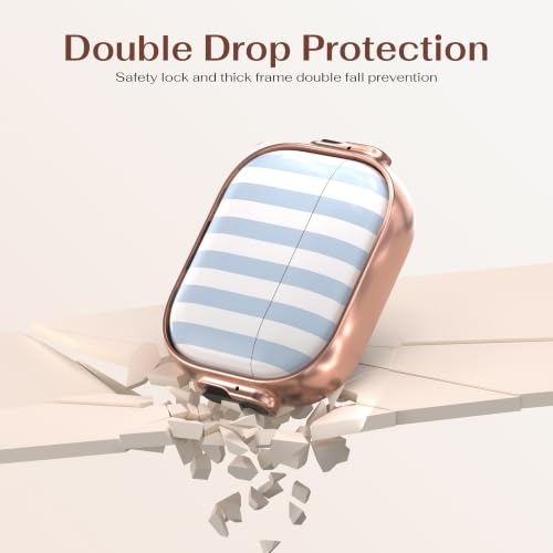 for AirPods Pro 2/1 Case Cover with Lock, Magsafe Compatible,Blue Stripes - color: Blue White Stripes, size: AirPods Pro 2/1 Case (2019/2022/2023)