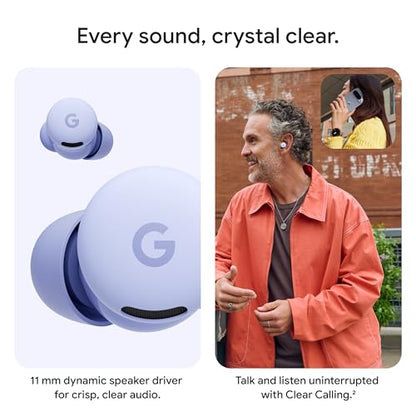 Google Pixel Buds 2a - Wireless Bluetooth Earbuds - Fog | Active Noise Cancellation, transparency mode, comfortable fit, 20-hour battery, water resistant, help from Gemini - color: Fog