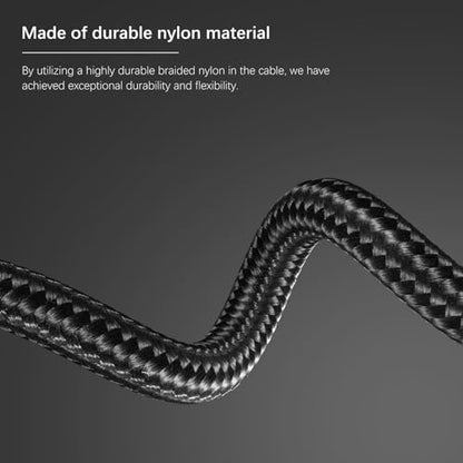 USB Type-C (Male) - Type-C (Male) OTG Braided Adapter Cable, 180° Flexible, Anti-Break Design, Compatible with DAC Digital Music Headphone Amplifier, for KA5 KA3 DC06 UA2 W1,1 pcs
