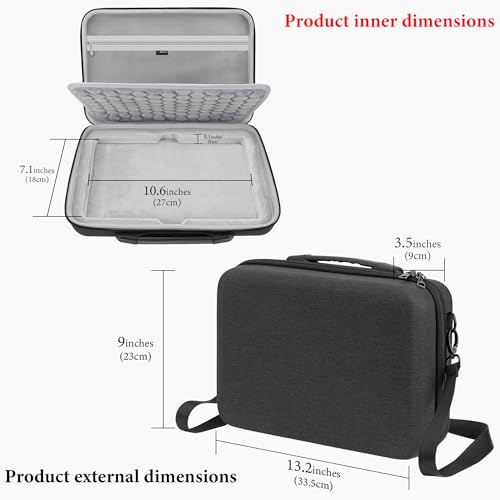 GEEKRIA Hard Shell Travel Case Compatible with Elektron Model Samples/Model Cycles, Audio Sampler Carrying Bag (Dark Gray)