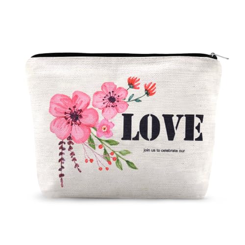 Engagement Wedding Party Makeup Bags Celebrate Bridal Shower Toiletry Bag Friends Bridesmaid Gifts from Bride Marriage Favor Bags Pouch Newlywed Supplies Greeting Bag for Wedding Guest Souvenir Gifts - color: Wedding Favor Makeup Bags