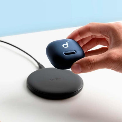 Soundcore by Anker Liberty 4 NC Wireless Earbuds | 98.5% Noise Reduction, Adaptive Noise Cancelling to Environment, Hi-Res Sound, 50H Battery, Wireless Charging, Bluetooth 5.3 - color: Navy Blue