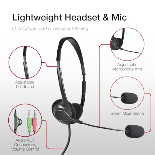 Light Weight Headset with Microphone