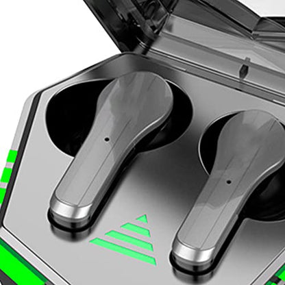 Septpenta Wireless Earbuds, Bluetooth 5.3 Ultra Low Latency Wireless Bluetooth Gaming Earbuds Game Music Mode Switch, Wearing Comfort Noise Reduction for Sports/Workout/Gym Green