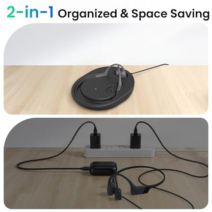 Charging Stand Compatible with Shokz Headphones, 3.93ft Wireless Charger Dock Cord USB Magnetic Charging Cable for Shokz Headphones OpenRun Pro,OpenRun,OpenRun Mini, OpenRun Pro Mini