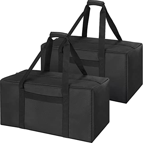 COOLBEBE 2 Pack 24" Sports Duffle Bag - 53L Travel Duffel Tote Bag, Black | Upgrade Zipper Weekender Overnight, Sturdy & Water Resistant Camping duffle for Sports Gear Hauling - size: 24” x 12” x 12” 2Pack