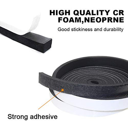 Foam Insulation Tape self Adhesive,2In x1/4In x 13Ft Weather Stripping for Doors and Windows,Sound Proof soundproofing Door Seal,Weatherstrip,Pipe Cooling, Air Conditioning Seal Strip - size: 2 in x 1/4 in x 13 ft