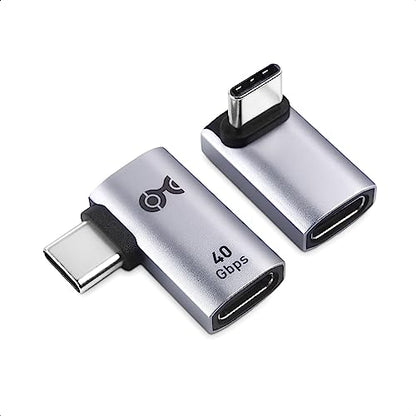 Cable Matters Combo-Pack 40Gbps Right Angle USB C Adapter Kit | [4K@240Hz Video, 240W Charging, 40Gbps Data Transfer] 90 Degree, Compatible with Thunderbolt 4, iPhone 17/16, Steam Deck - style: Combo - Regular