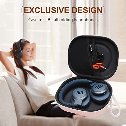 Case for JBL Tune 770NC/510BT/720BT/520BT/670NC/520C Headphones Pink | Hard Carrying Travel Case for JBL Live 770NC/670NC/680NC/780NC Headphones - color: 8.Pink ouside + Black inside
