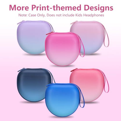 Kids Headphone Case for Candy Bila/Acer Gradient Pink(Case Only) | for iClever BTH12 HS19 BTH20 BT22/JBL junior 320/JoySpark/ADOOPE/Voopwink/MIDOLA/EarFun/IMYB/noot Products Kids Headphones - color: Gradient Pink