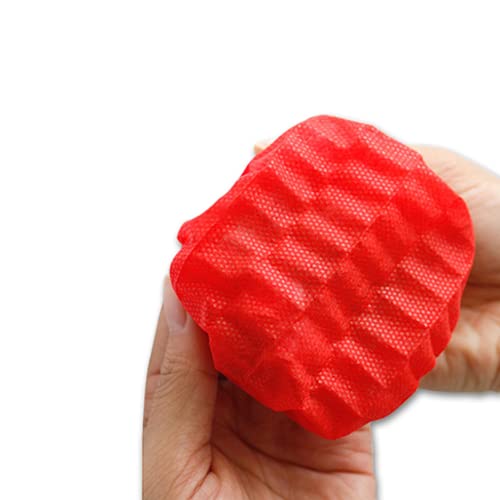 50 Pcs (25 Pairs) Disposable Microphone Cover, Non-Woven Handheld Microphone Windscreen Protective Cap for Karaoke(Red,Yellow)