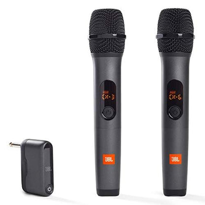 JBL PartyBox Encore Essential 2 Portable Party Speaker Bundle with 2 Wireless Microphones (Black)