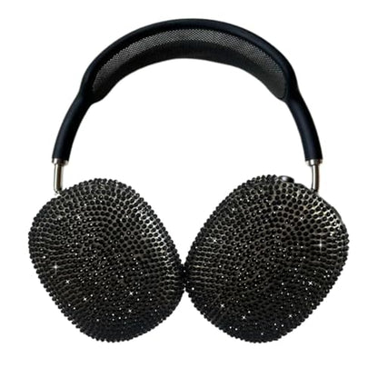 Black Cover for Airpods Max, Bling Rhinestone Apple Headphone Case Sparkling Cute Glitter Airpod pro max Ear Covers Protective Accessories - color: Black