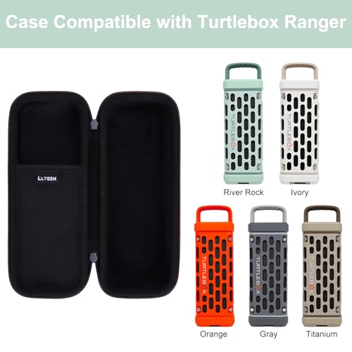 LTGEM Case for Turtlebox Ranger Portable Bluetooth Speaker | Hard EVA Shell, Water-Resistant, Shock Protection, Scratch-Resistant Interior, Portable Travel Storage Case Only