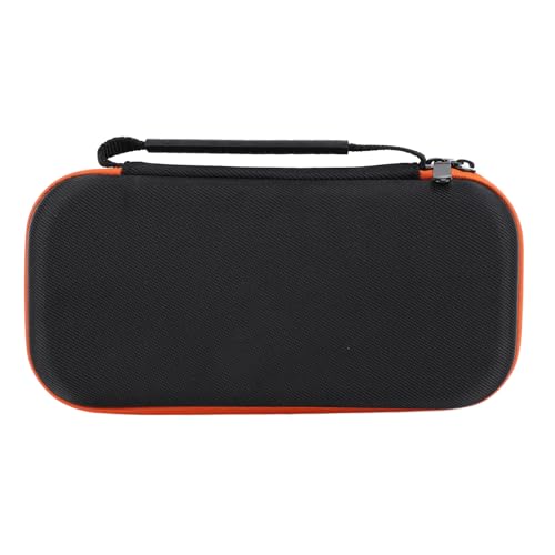 Wireless Microphone Case EVA Hard Shell Zip Closure Storage Box for Dual Mic System, Durable Carrying Bag with Handle Compatible with Receiver, Adapter, AA Battery