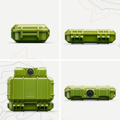 Evergreen 56 Dry Box - EDC Tough Protective Case USA Made for Organization of Cameras, Phones, Camping, Fishing, Hiking, Water Sports (Green) - color: Green