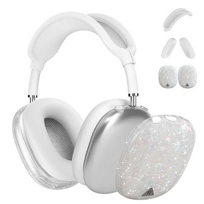 Case Cover for AirPods Max Headphone,Glitter Shell Pattern TPU Ear Cup Case,Silicone Ear Pad/Headband Protective Cover Accessories Compatible with Apple AirPods Max(2024/2020),Glitter Colourful Shell - color: Glitter Colourful Shell