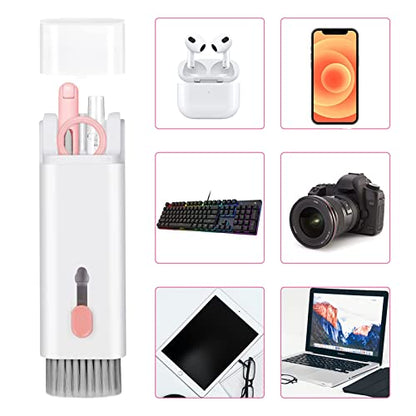 7-in-1 Electronic Cleaner Kit,Keyboard Cleaner,Laptop Cleaner Kit for Monitor, Cell Phone, Headset, Lego, Laptop Camera Lens (Pink) - color: Pink