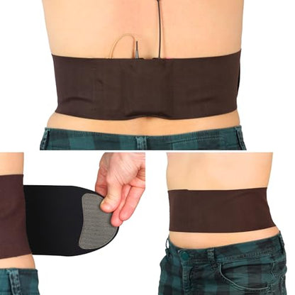 URSA Waist Strap - Large Waist, Small Pouch (Brown) | Ultra Slim, Breathable & Stretchy Microphone Transmitter Straps, Compatible with Most Transmitter/Receivers - color: Brown, size: Large Waist - Small Pouch