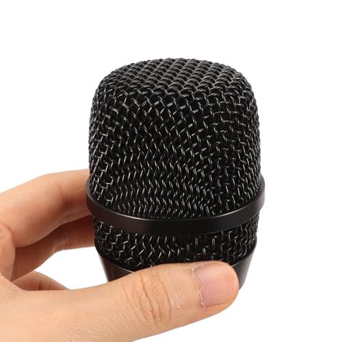 2Pcs Microphone Metal Head Cap Replacement Compatible for Beyer - Mesh Wireless Mic Grille Ball Head - Microphone Grille Ball for KTV - size: 6.50X5.50X5.50CM