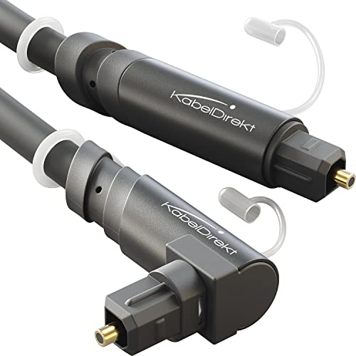 KabelDirekt – TOSLINK Cable – 50ft – Soundbar | Optical audio cable, digital S/PDIF, stereos/amplifiers/amps, Xbox One/PS4 - color: Black, size: 50ft