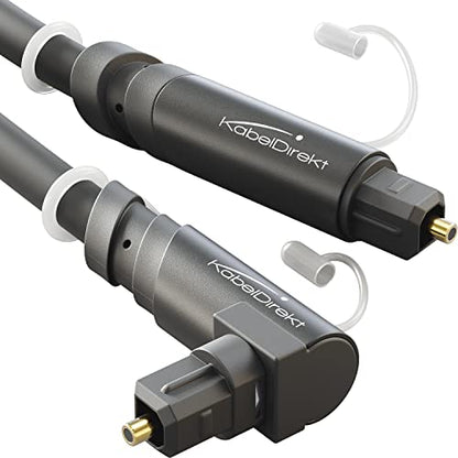 KabelDirekt – TOSLINK Cable – 50ft – Soundbar | Optical audio cable, digital S/PDIF, stereos/amplifiers/amps, Xbox One/PS4 - color: Black, size: 50ft