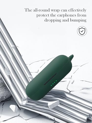 Case for Raycon Open Earbuds True Wireless Bluetooth Headphones,Soft Protective,BOVUGAC Silicone Case Cover with Keychain & Cleaning Kit & Lanyard for Raycon Open Earbuds-Green - color: Green