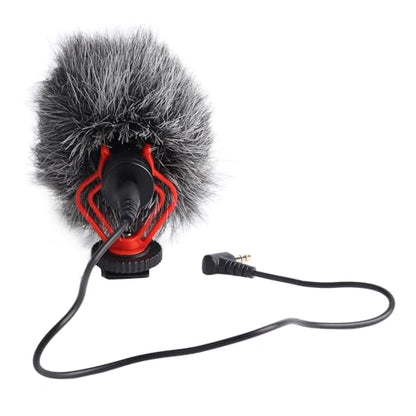 Lightweight and Sturdy Design Directional Microphone for Camera, Micro Plug and Play for Video Production, ABS/Compact