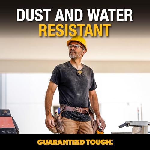 DEWALT Wearable Bluetooth Speaker, Clip-On Wireless Jobsite Pro, (Yellow) | Water-Resistant Portable Speaker (Non-Magnetic), Built-in Mic for Hands-Free Music/Calls, Bluetooth Speaker - color: Yellow