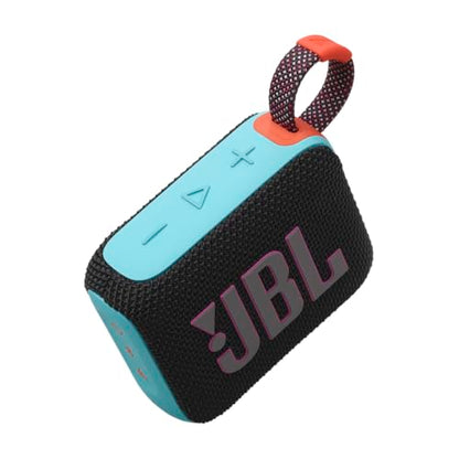 JBL Go 4 - Ultra-Portable Bluetooth Speaker - Black | Ultra-portable JBL Pro Sound with punchier bass, Up to 7 hours of playtime plus 2 hours with Playtime Boost - color: Black & Orange