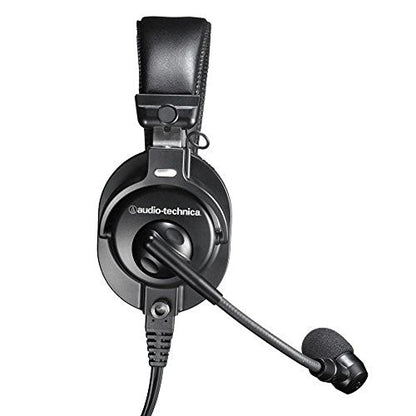 Audio-Technica BPHS1-XF4 Communications Headset | 4-pin XLR headset with dynamic boom microphone and circumaural ear cups for broadcasting, intercoms and live performance