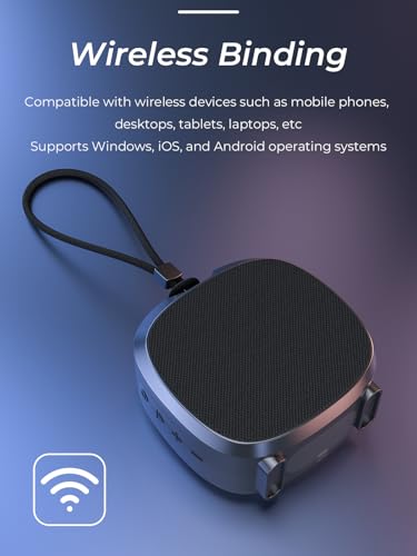 Bluetooth Speaker Portable Media Players Clear Loud Stereo Sound Deep Bass Wireless Speaker With Lights TWS IPX5 Waterproof Small Speakers Long Playtime for Home/Party/Outdoor/Beach Electronic Gadgets - color: Black