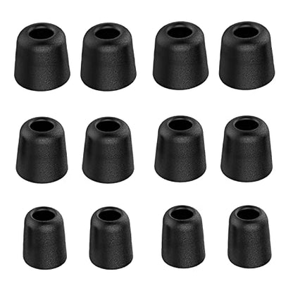 [6 Pairs] Earphone Tips New bee 12pcs Replacement Earbud Tips | Blocking Out Ambient Noise Memory Foam Earbuds Inner 4.9mm for in-Ear Headphones with 5mm-7mm Tips (Black, S/M/L)